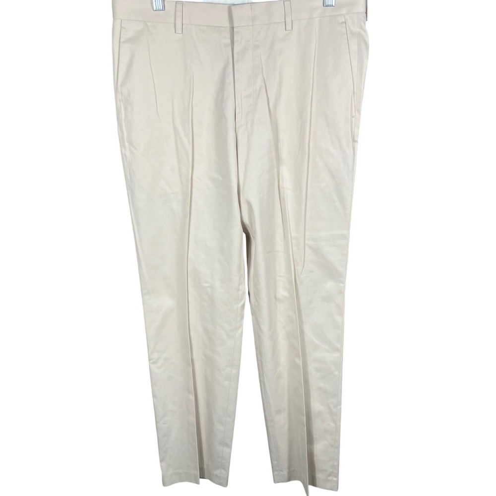 J.Crew Ludlow Pant Mens 33 Beige Crespi Italian Cotton Flat Front Khaki Trousers